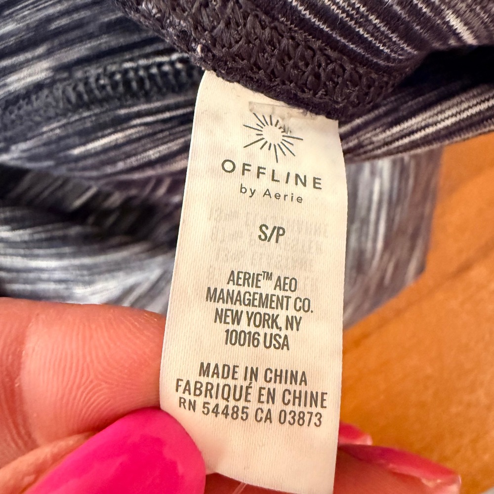 Offline by Aerie The Hugger Leggings Women Small Grey Space Dye High Rise Active - Picture 3 of 7